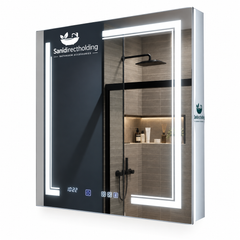Sanidirectholding 32" Bathroom Narrow Lighted Medicine Cabinet with Vanity Mirror
